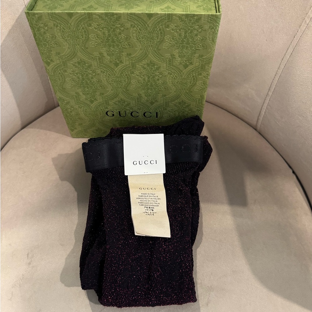 Gucci Black and Red womens tights size large brand new with box